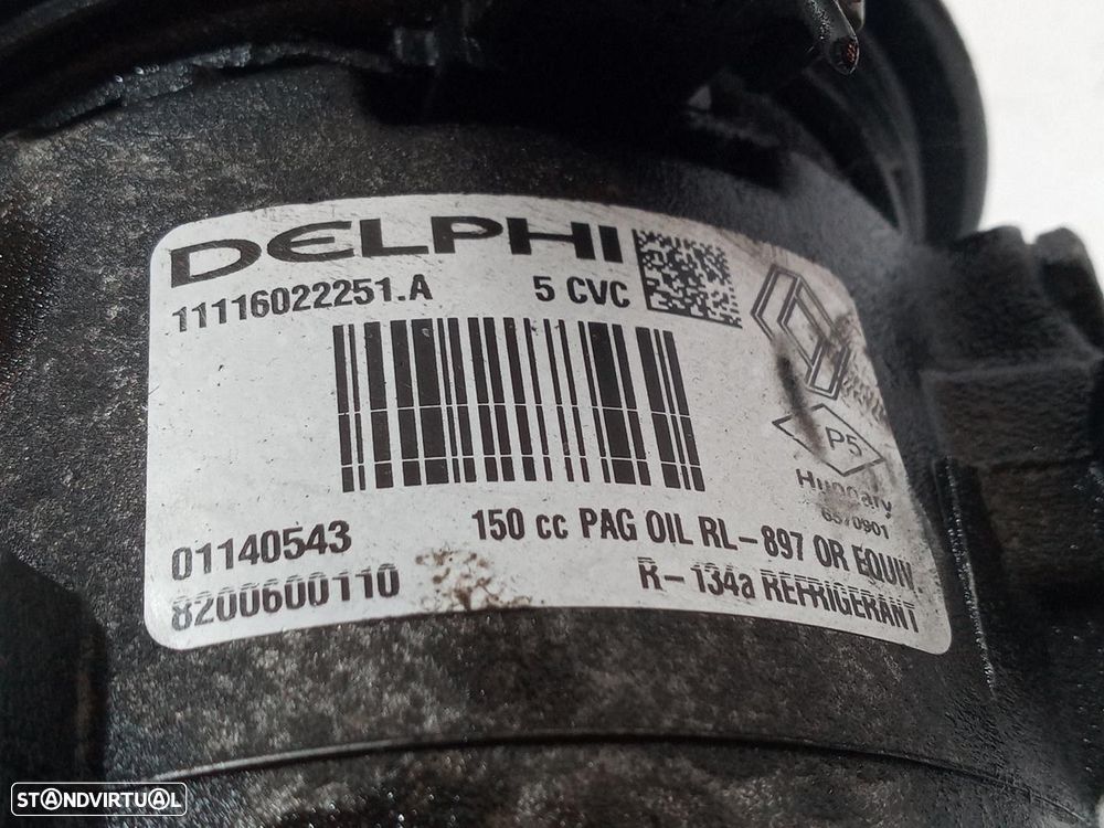COMPRESSOR AR CONDICIONADO RENAULT SCÉNIC II 2007 -8200600110 - 4