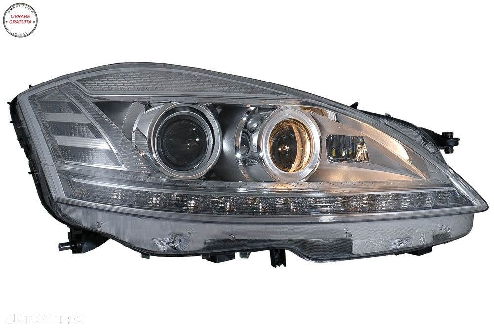 Faruri LED Mercedes Clasa S W221 (2005-2009) Facelift Look Semnalizare Dinamica Se- livrare gratuita - 9