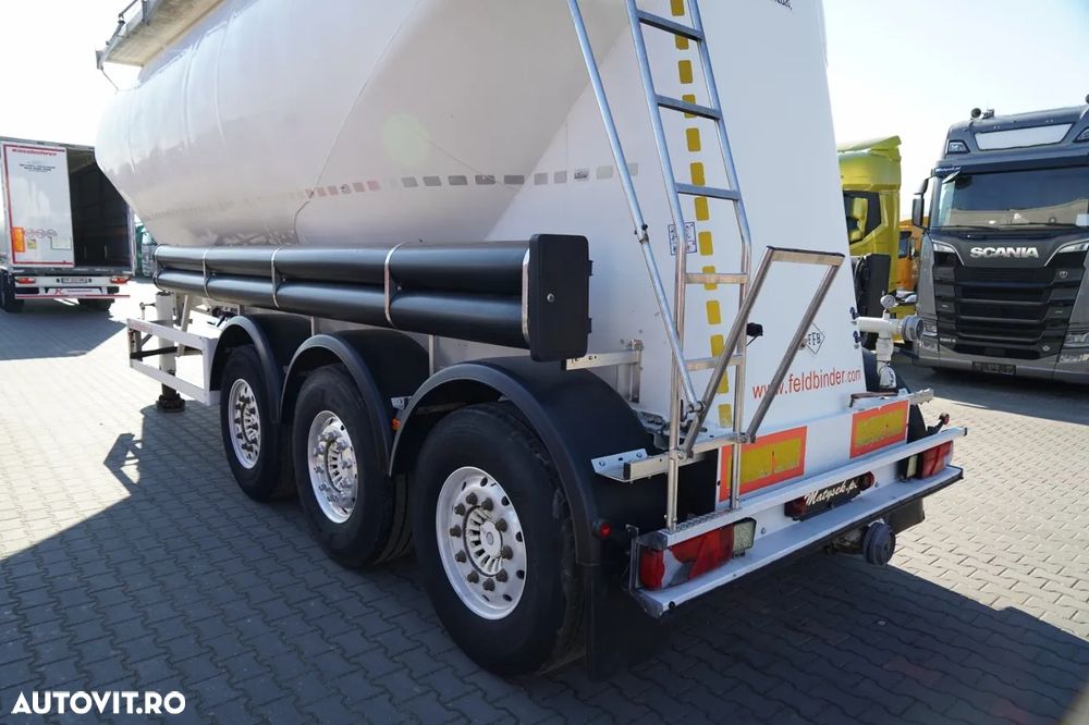 Feldbinder / REMORCA CIMENT / 3 COMPARTIMENTE / 37.000 L / SILOC / PENTRU MATERIALE VRAC / AXĂ RIDICATĂ / SAF / JANTE DIN ALIAJ - 11