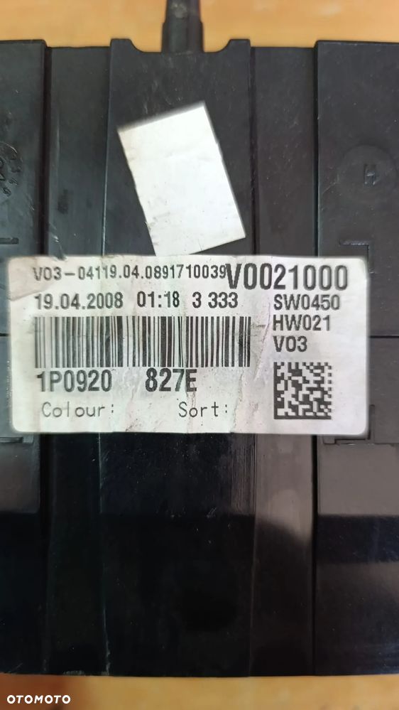 LICZNIK ZEGARY EU 1P0920807E Golf touran Bora SEAT LEON 2 II 1.9 TDI - 2