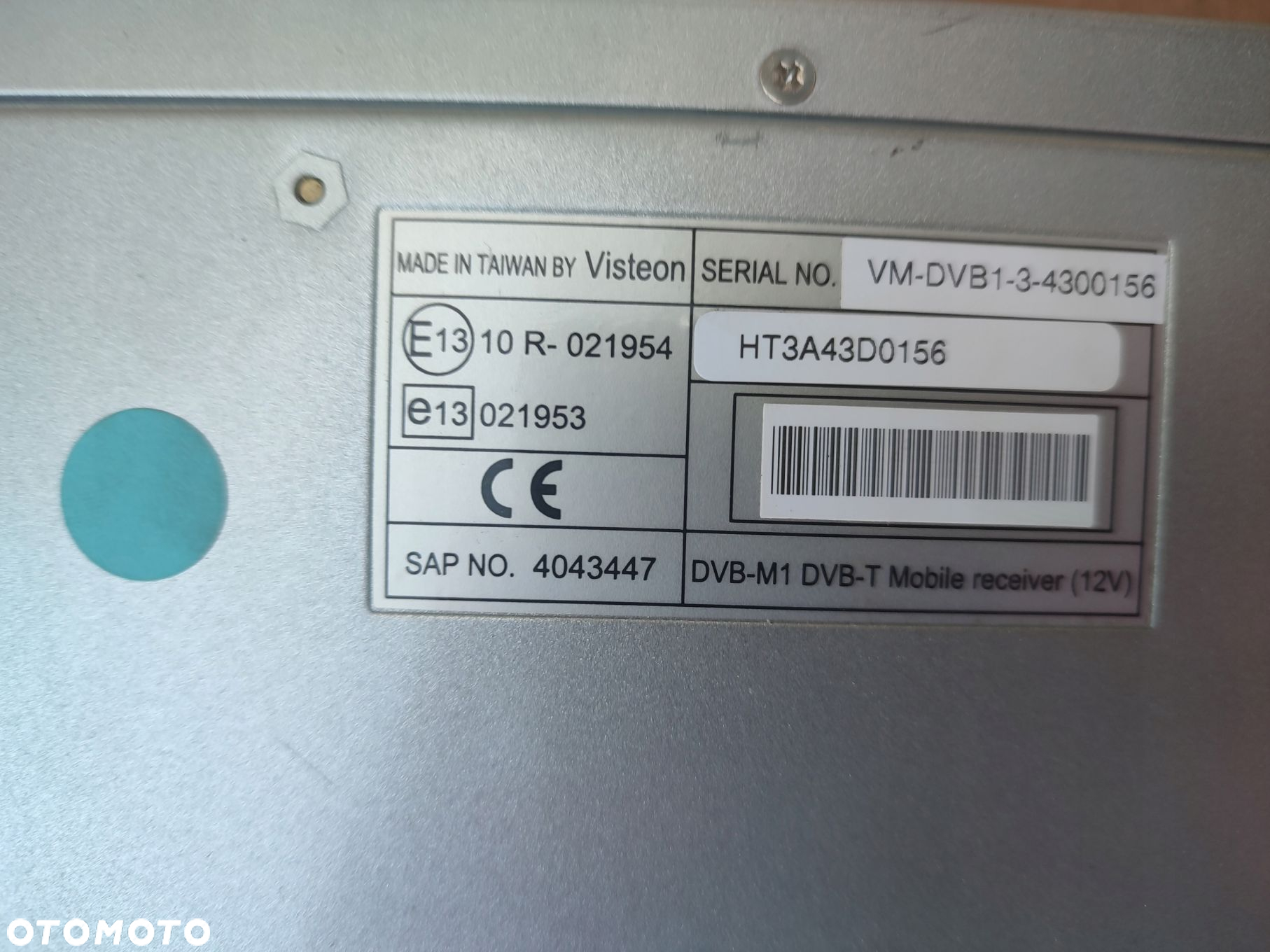 Cyfrowy odbiornik video VISTEON DIGITAL VIDEO RECEIVER DVB-M1 - 5