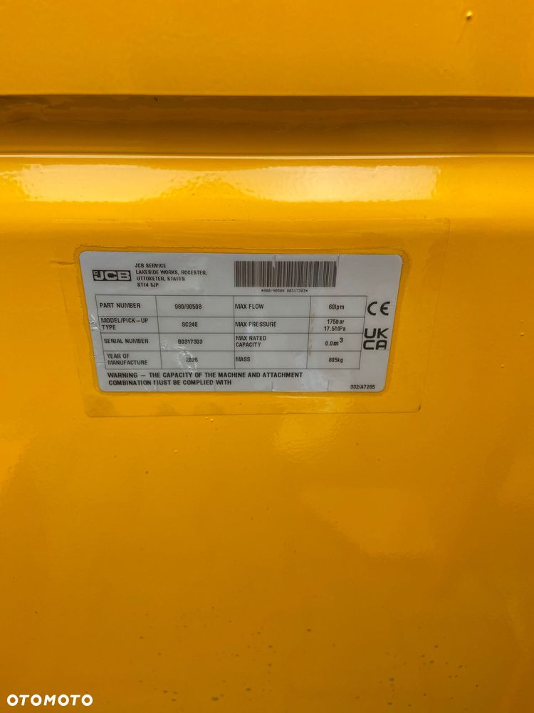 Zamiatarka JCB 240SC nowa oryginalna nr kat 980/90508 - 4