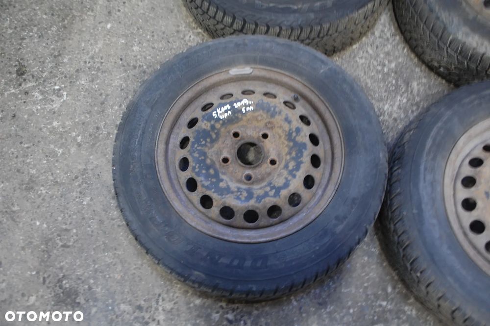 FELGI STALOWE + OPONY ZIMOWE 1K0601027C 5X112 ET47 6J VW GOLF V TOURAN 195/65R15 - 9