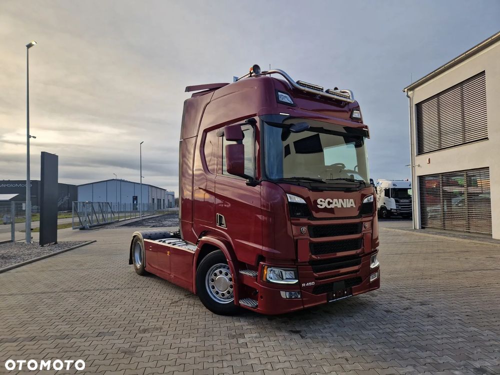 Scania R450/ 2021r/ 110Tyskm/ FULL PODUSZKA/ SKÓRY/ BAKI 1200L/ DWIE LEŻANKI/ KLIMA POSTOJOWA/ BAKI 1200L - 1