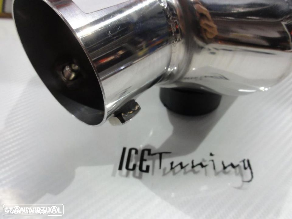 Ponteiras de escape Oval tipo cupra 142x80mm x 210MM 100% de inox Lado passageir - 15