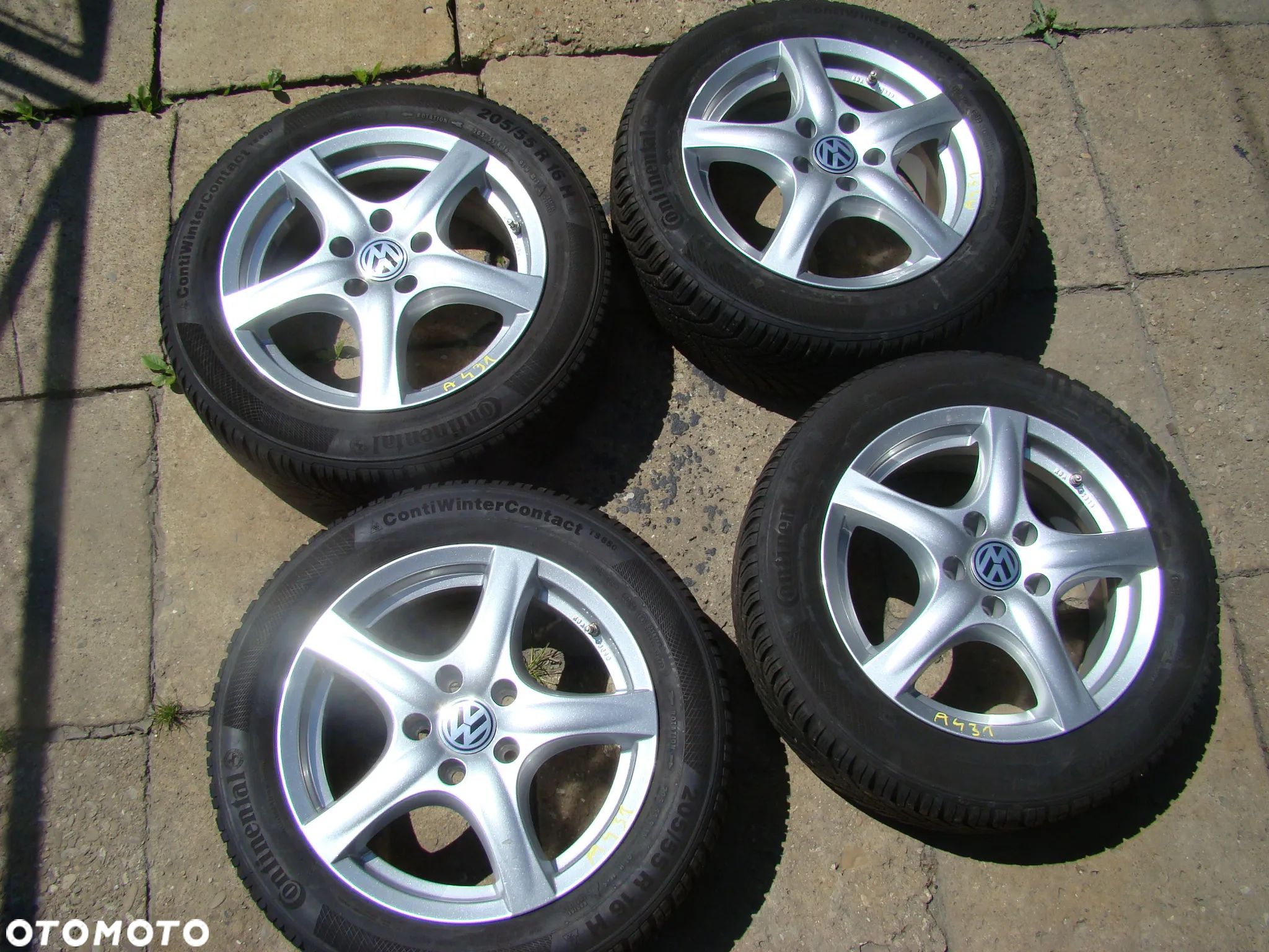 a431 5x112 VW Passat B5 B6 Golf V VI VII VIII Jetta Touran Caddy 6,5jx16 zima 205/55 - 1