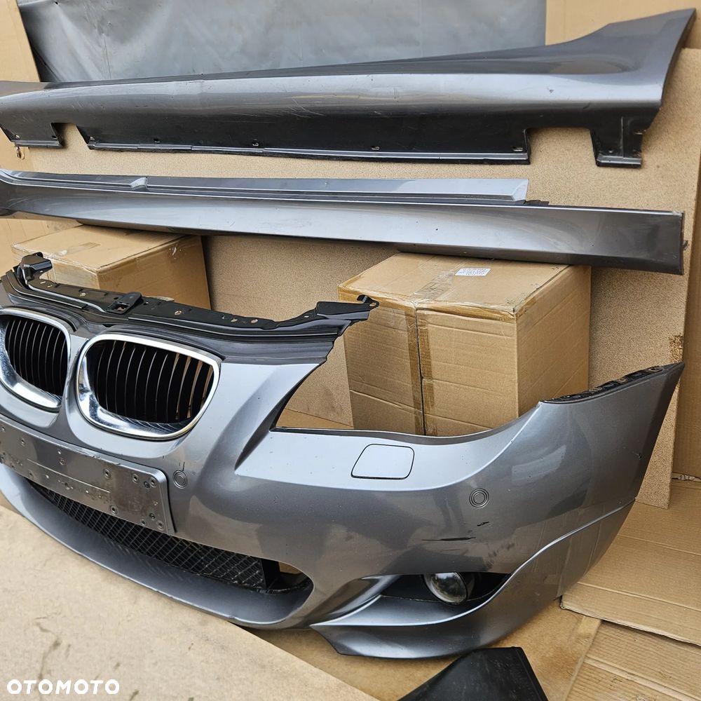 BMW E60 M PAKIET ZDERZAK PRZEDNI PRZÓD TYLNY TYŁ PROGI KOMPLET SPACEGRAU WLOTY ABSORBER 7896582 - 8