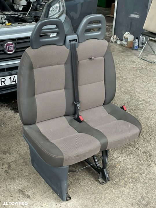 bancheta 2 locuri scaun pasager Fiat ducato model nou Peugeot boxer Citroen Jumper 2016 scaune scaun pasager dreapta 2 locuri doua persoane cu centura si suport compatibile cu mai multe modele de dube - 5