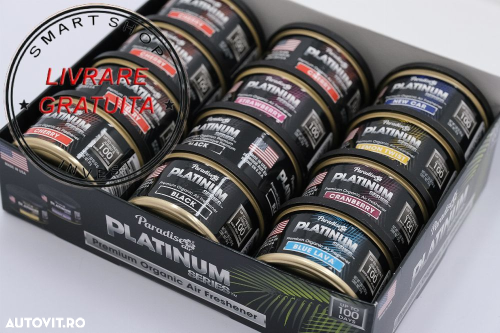 Paradise Air Fresh Odorizant Organic Tip Conserva Seria Platinum 12 Bucati Asortat- livrare gratuita - 3