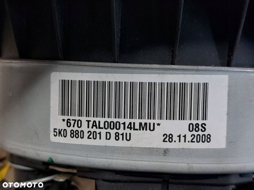 ZESTAW AIRBAG KOKPIT DESKA PODUSZKI PASY MODUŁ GOLF VI 5K0880201D - 9