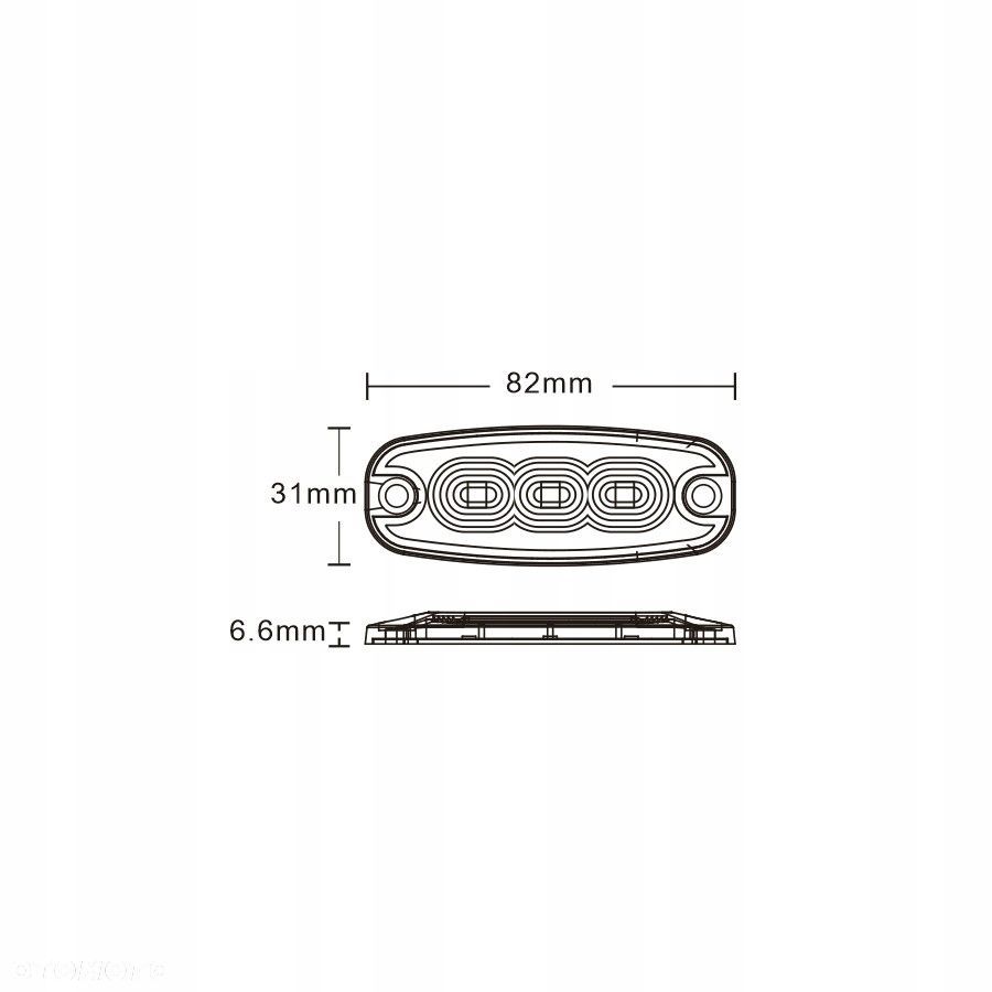 lampa strobo 3x led slim uniwersalna - 2