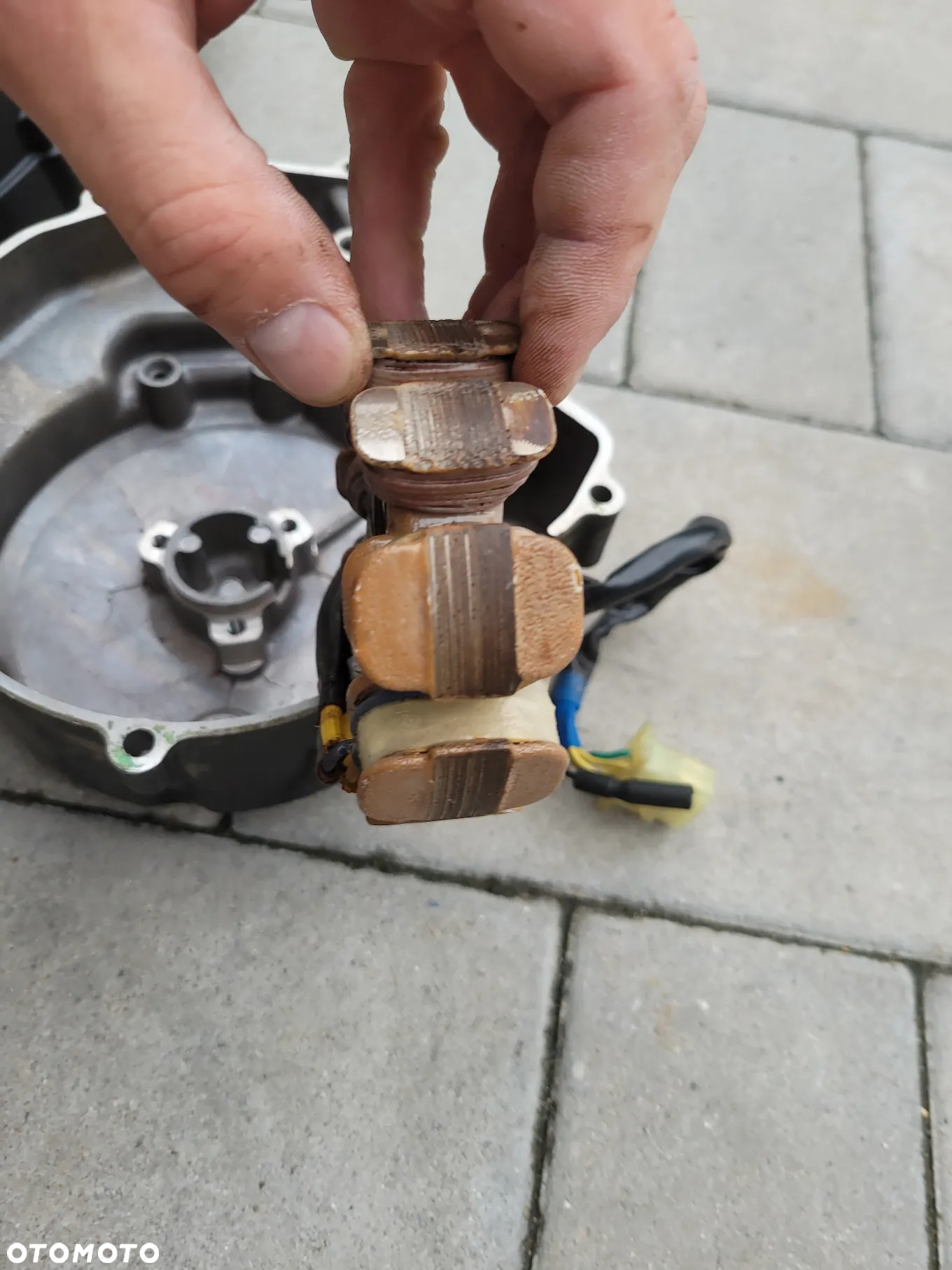 Dekiel, pokrywa silnika, stojan, stator, uzwojenie Honda NSR 125 - 14