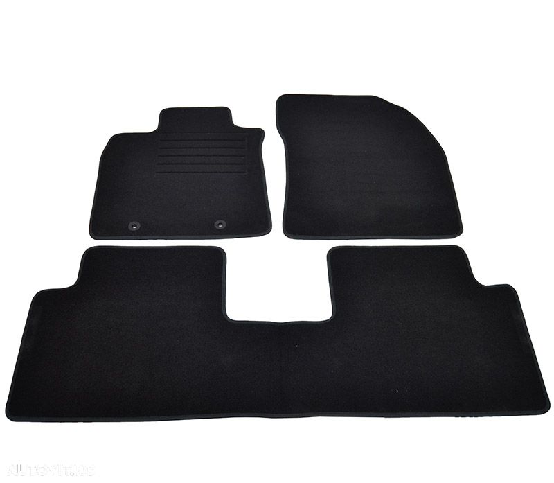 Covorase mocheta Toyota Avensis 3 4USI/SW 9/2008- Negru, set de 3 bucati - 1
