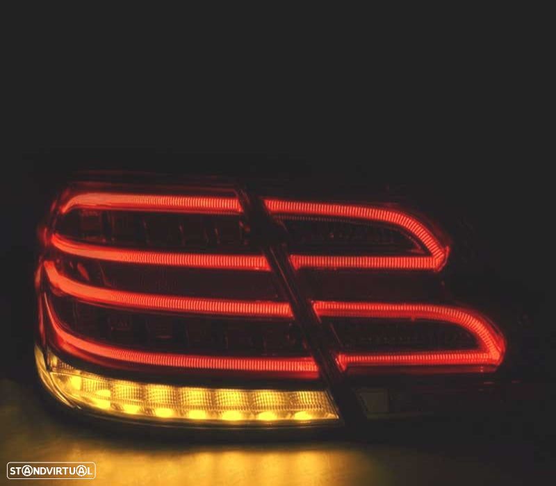 FAROLINS TRASEIROS LED DINÂMICO MERCEDES W212 09-13 VERMELHO TRANSPARENTE - 3