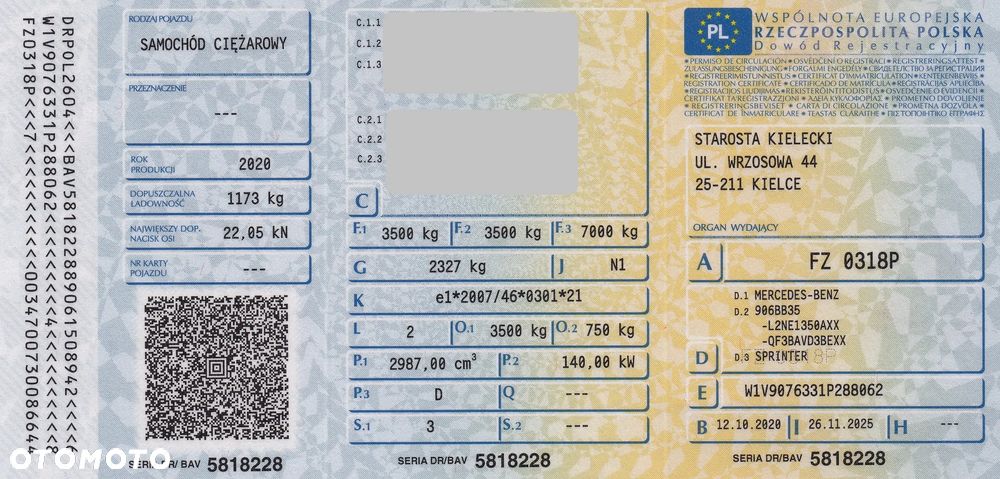 Mercedes-Benz SPRINTER // 319 CDI // 3.0 V6 190 KM // AUTOMAT // MAŁY PRZEBIEG //  BEZWYPADKOWY // L2H1 // FULL LED // SALON PL // 1 WŁ // - 8