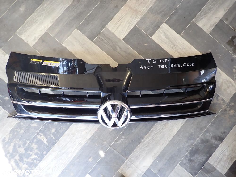 VOLKSWAGEN T5 LIFT 7E5853653 GRILL ATRAPA PRZÓD PRZEDNIA - 1