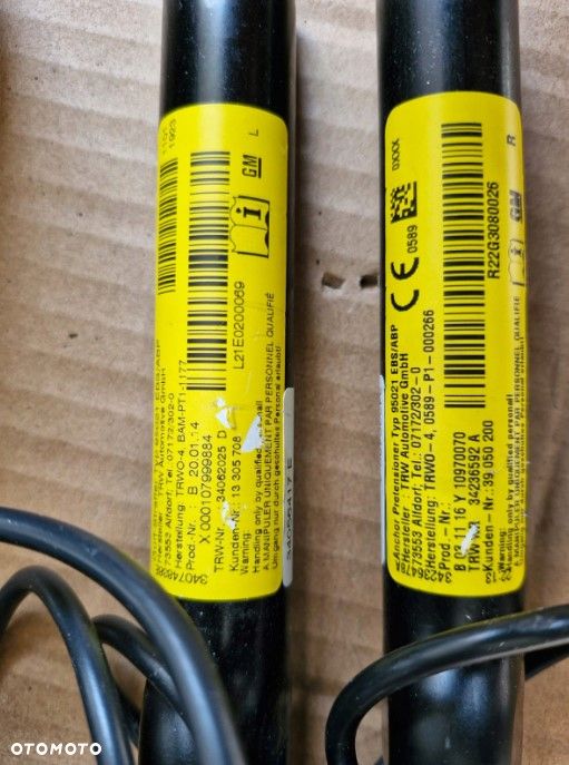 Pasy napinacze dopinacze Opel Meriva B II LIFT ORYGINAŁ 2014r - 2