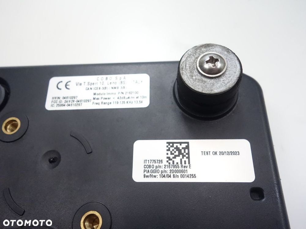 Stacyjka z kluczykiem moduł immobiliser Aprilia Tuono V4 1100 Factory - 5
