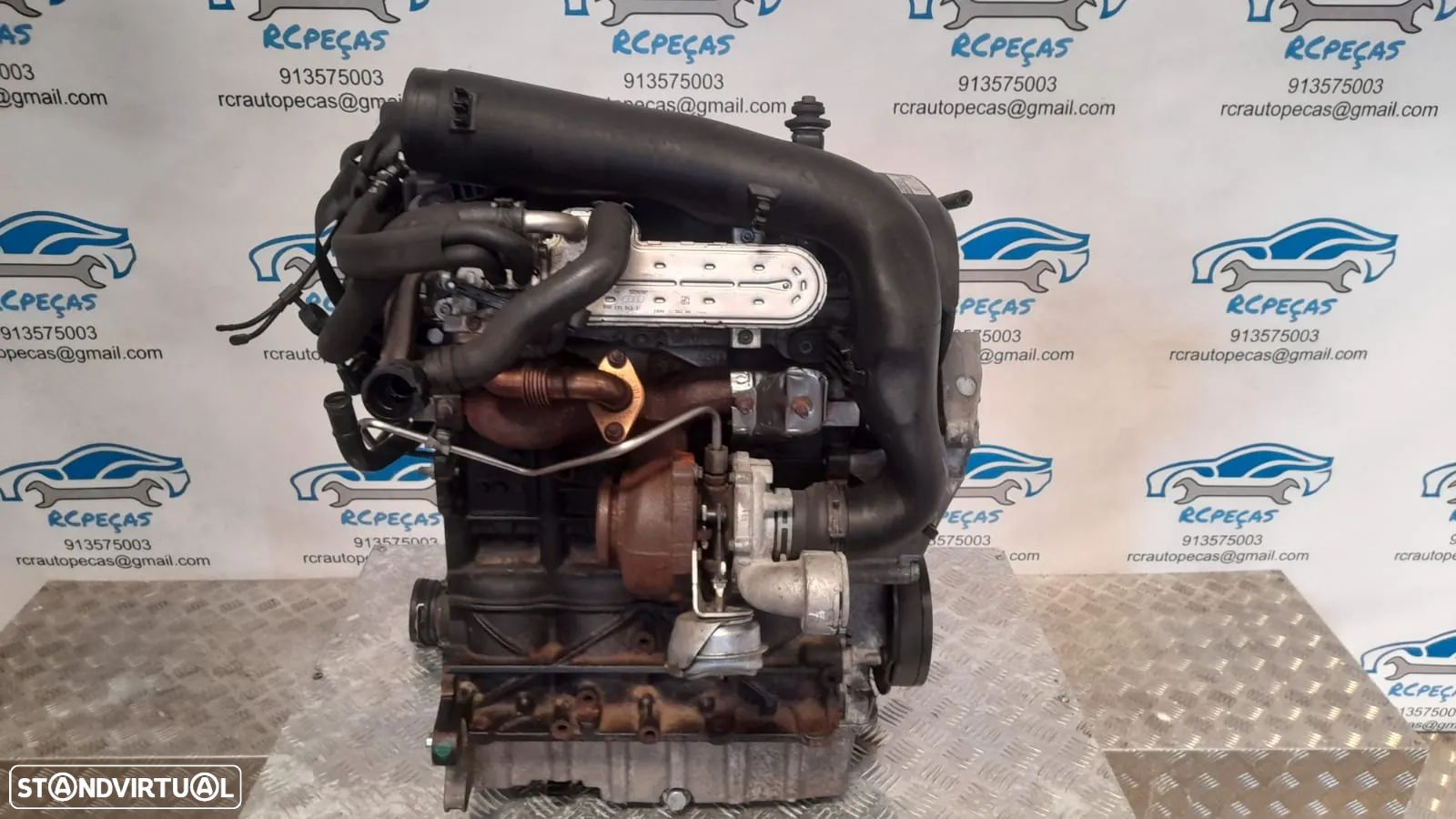 MOTOR COMPLETO 2.0 TDI 16V 140CV BKD SKODA OCTAVIA VW VOLKSWAGEN GOLF TOURAN JETTA SEAT LEON TOLEDO ALTEA AUDI A3 8P MOTOR ARRANQUE ALTERNADOR BIMASSA COMPRESSOR EMBRAIAGEM BOMBA DIRECAO INJETORES - 1