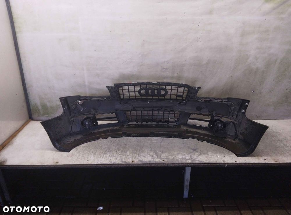 + ZDERZAK PRZÓD PRZEDNI AUDI A4 B7 LY9B CZARNY S LINE S4 HALOGENY USZKODZONY GRILL !! - 4