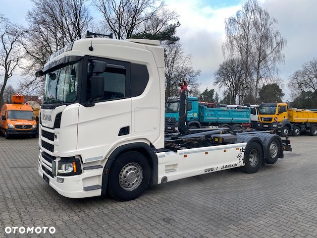 Scania R450 6x2 Hakowiec Meiller RS21, skrętna i podnoszona oś, 2018 r - 2