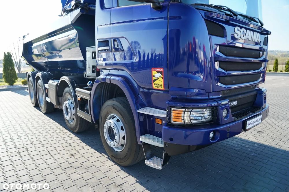 Scania G 490 / 8x4 / WYWROTKA TYLNOZSYPOWA /  HYDROKLAPA / PLANDEKA AUTOMATYCZNA / AUTOMAT / EURO 6 - 14