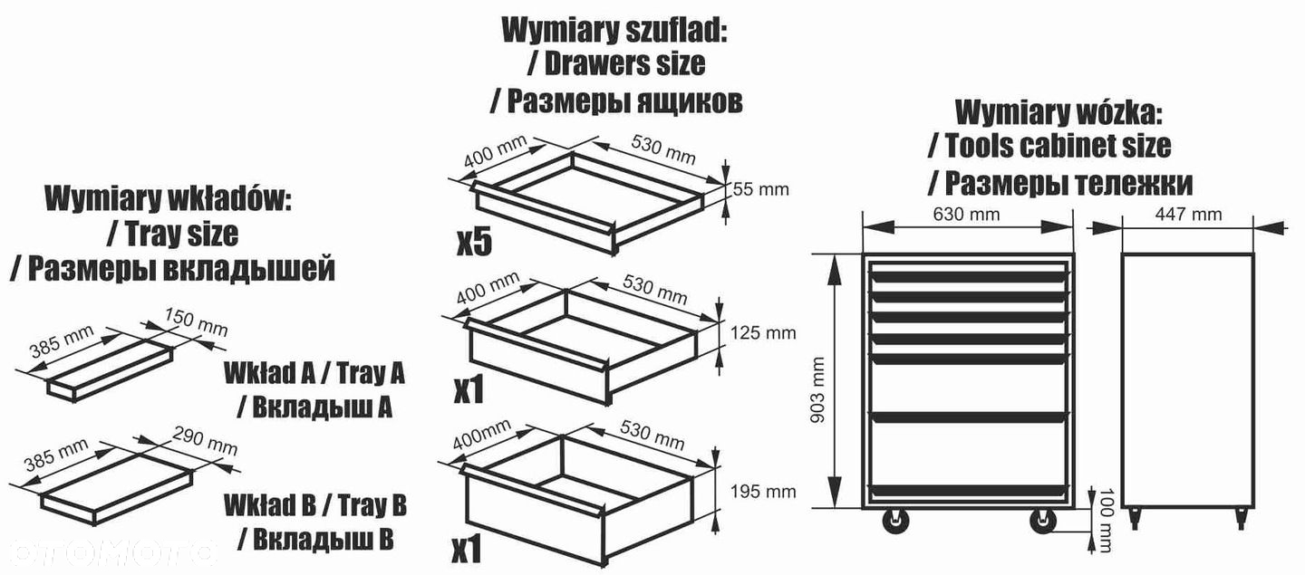 WÓZEK NARZĘDZIOWY SZAFKA CORONA C1302  ŻURAW 2T - 9
