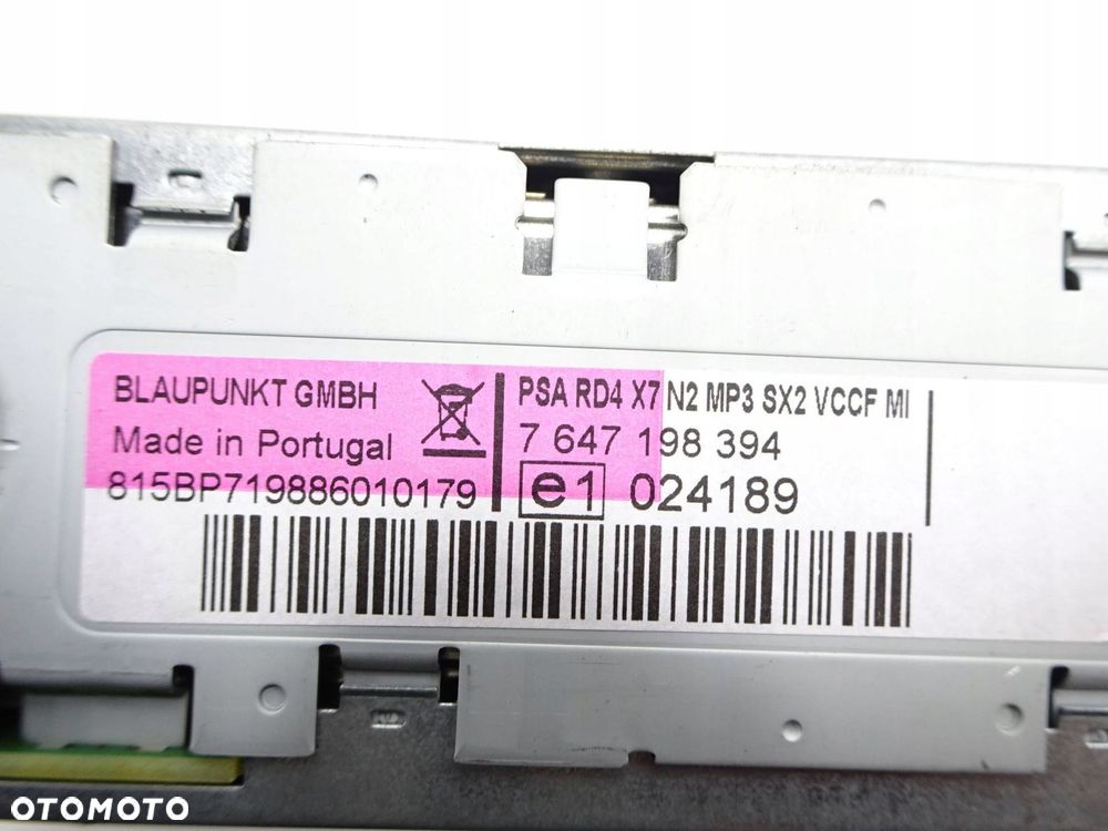 radio cd citroen c5 iii 7647198394 - 8
