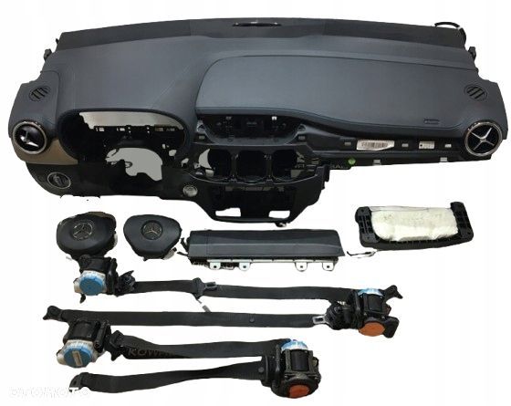 komplet poduszki deska pas pasy mercedes b-klasa w246 niebieska niĆ - 1