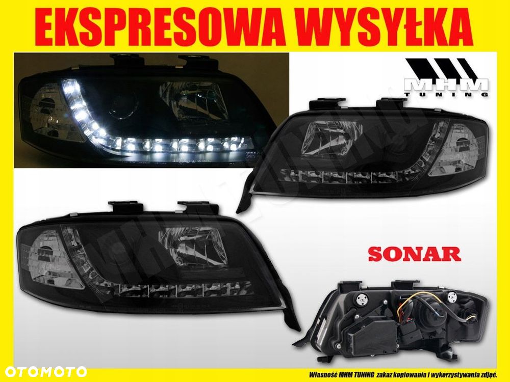 Reflektor Lampy kpl Day line light LED Tuning Audi a6 C5 4b 1997-2001 - 4