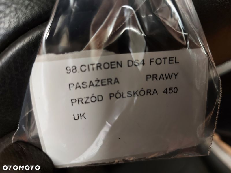 citroen ds4 i 1 fotel pasażera prawy przód przedni półskóra - 9