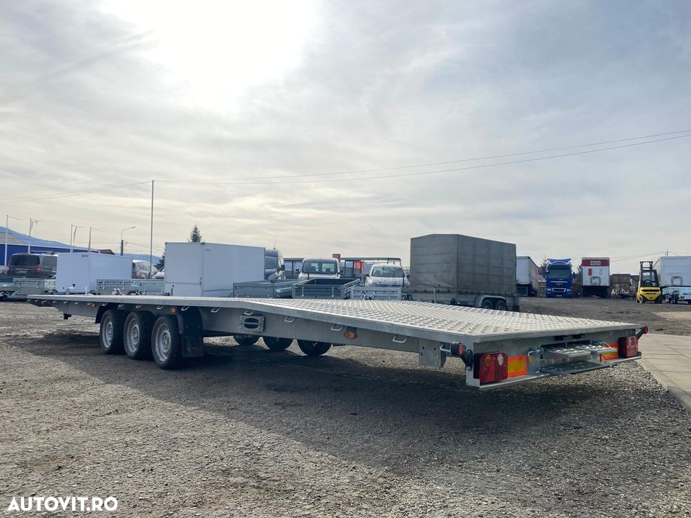 Niewiadow Remorca/Platforma auto,3 axe ,8.5m, JUPITER plina - 3