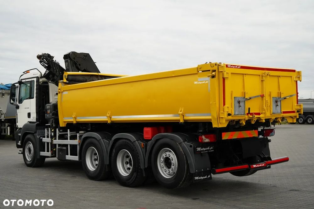MAN TGS 32.400 / 8x4 / TRIDEM / WYWROTKA 2 STRONNA / HYDROBURTA / BORDMATIC + HDS HIAB 188 E-3D / ROTATOR  / PILOT / EURO 6 - 13