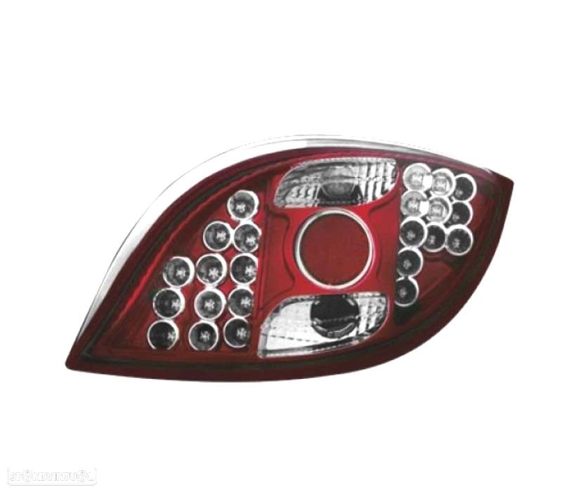 FAROLINS TRASEIRO LED FORD KA 96-08 VERMELHO CROMADO - 2