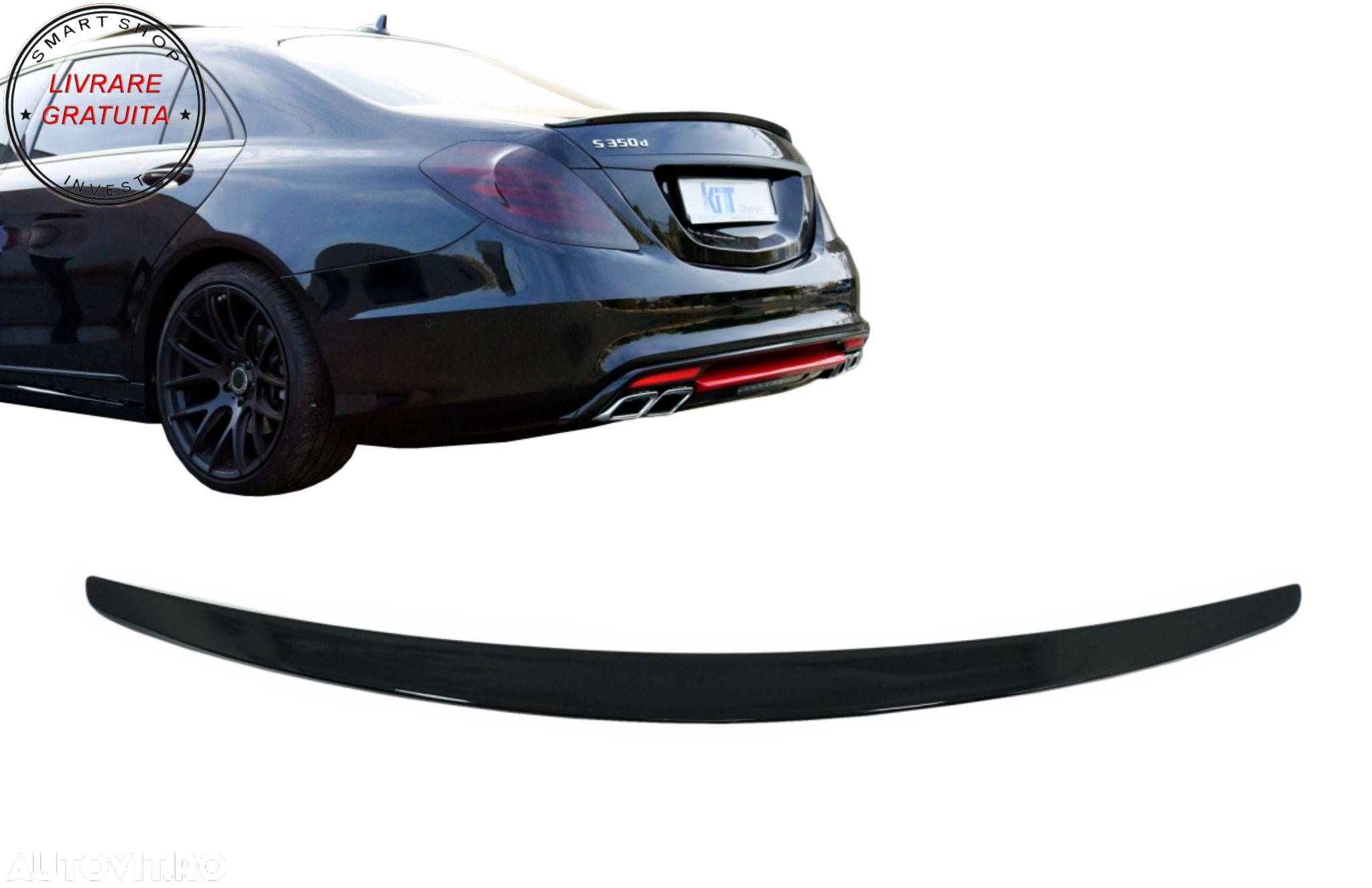 Eleron Portbagaj Mercedes S-Class W222 (2014-2020) Negru Lucios- livrare gratuita - 9