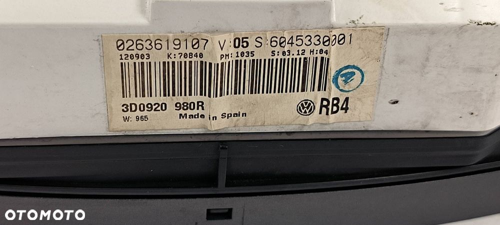 LICZNIK ZEGAR VOLKSWAGEN PHAETON 3D0920980R - 4