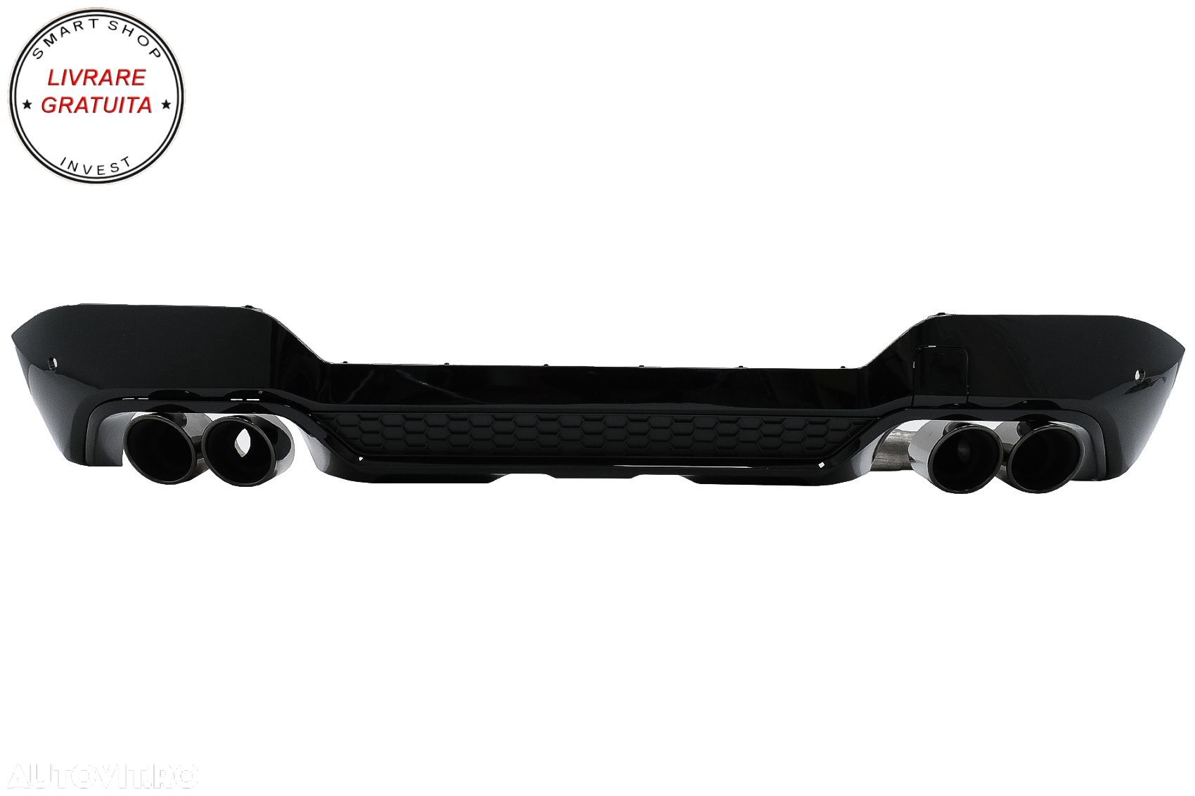 Difuzor Bara Spate Evacuare Dubla cu Ornamente evacuare BMW X3 G01 LCI M-Sport (20- livrare gratuita - 1