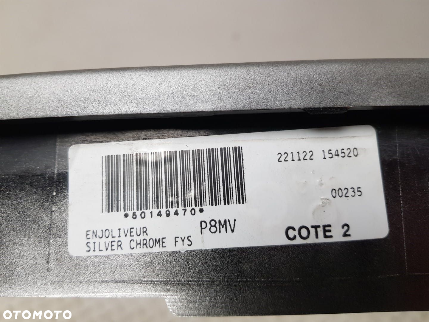 ORYGINALNA LISTWA ZDERZAKA PRZEDNIEGO PRZÓD HONDA CIVIC X 10 17-21r SILVER CHROME 99936297 836827277 - 4