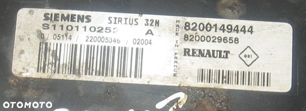 sterownik silnika ESPACE  2.0 16V 8200149444 RENAULT - 4