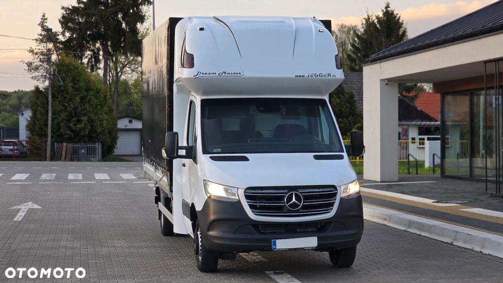 Mercedes-Benz SPRINTER 519 CDI 907❗❗3.0 190 KM V6 / MANUAL / PLANDEKA 10 PALET / PODNOSZONY DACH / BLIŹNIAKI / ZABUDOWA JEGGER / PODUSZKI PNEUMATYCZNE / SYPIALKA / SALON POLSKA ❗❗ - 23