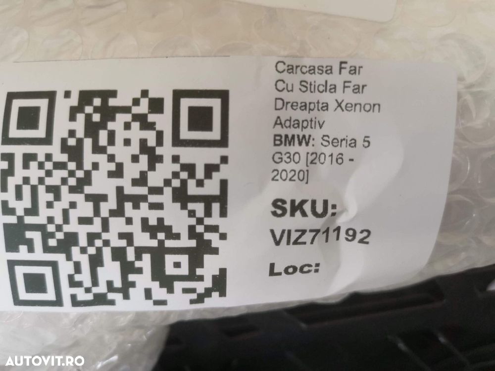 Carcasa Far Cu Sticla Far Dreapta Xenon Adaptiv BMW Seria 5 G30 2016 2 - 8