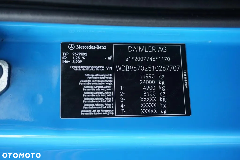 Mercedes-Benz ATEGO / 1224 / ACC / EURO 6 / PODWOZIE DO ZABUDOWY / DŁ. 7,6 M - 11