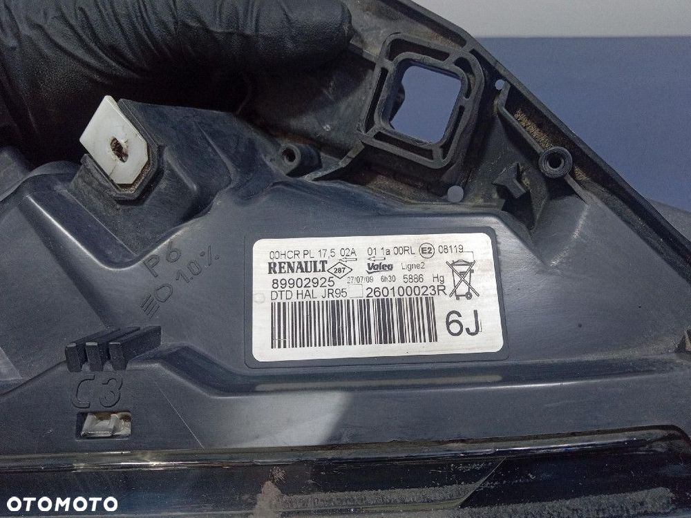RENAULT SCENIC III 09- REFLEKTOR PRAWY LAMPA EU 260100023R - 7