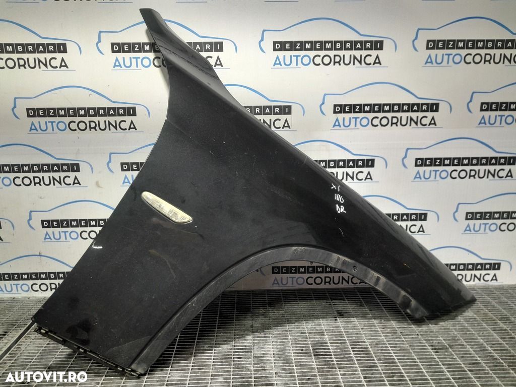 Aripa Dreapta Fata BMW X1 E84 2009 - 2012 4 Usi Negru (1110) - 1