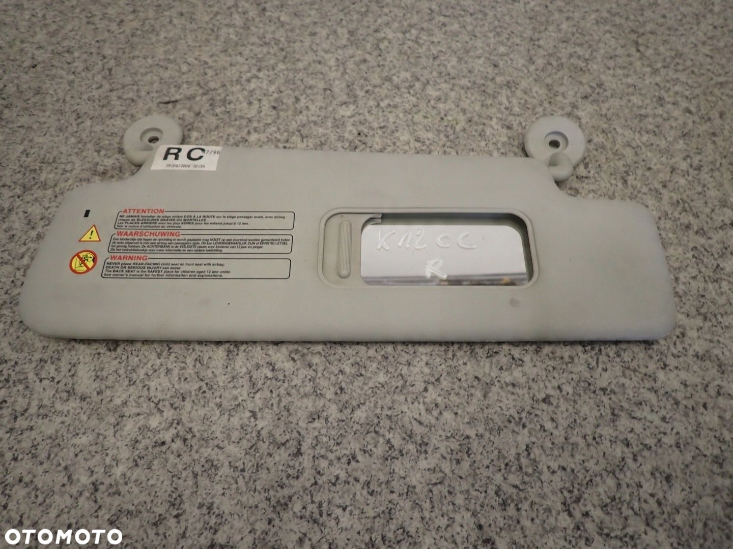 NISSAN MICRA K12 03- DASZEK PRZECIWSŁONECZNY PRAWY - 2