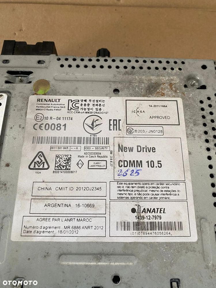 RADIO CD MP3 BLUETOOTH USB AUX RENAULT SCENIC III MEGANE III 281159184R - 3