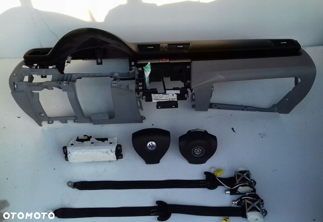 VW PASSAT B6 B7 DESKA KONSOLA AIRBAG PODUSZKI PASY - 1