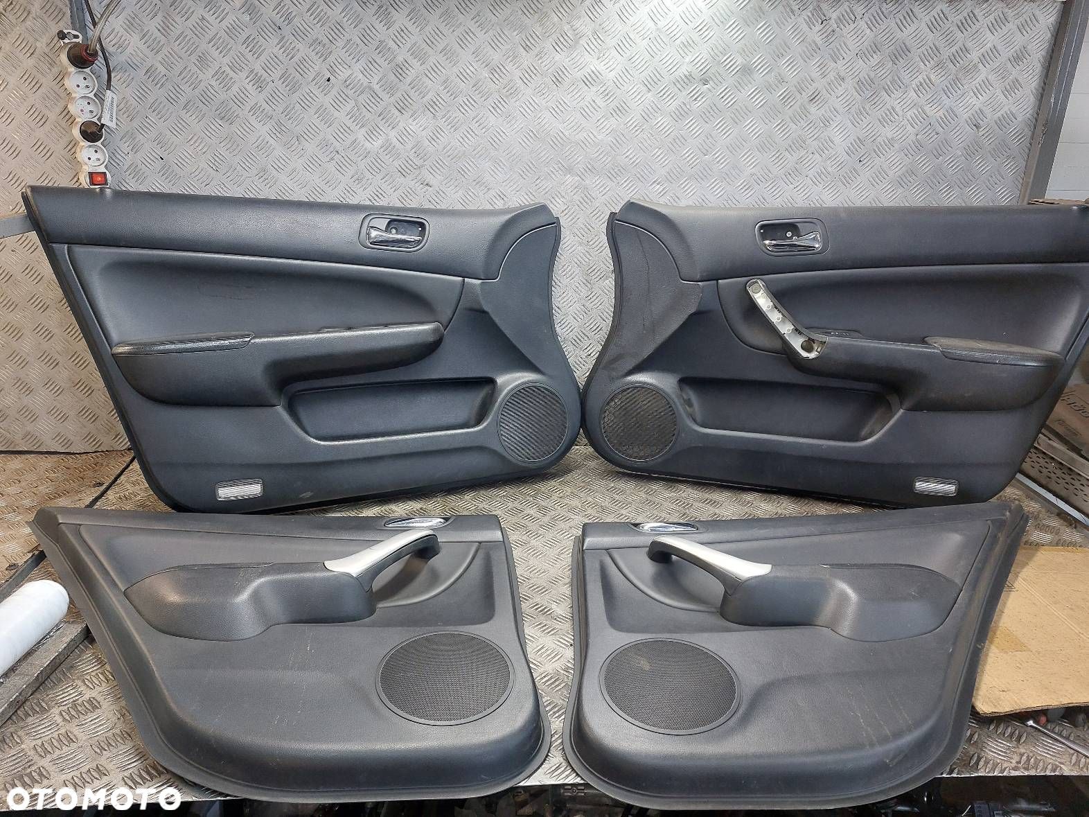 BOCZEK BOCZKI DRZWI KOMPLET HONDA ACCORD VII SEDAN CZARNA SKÓRA - 1