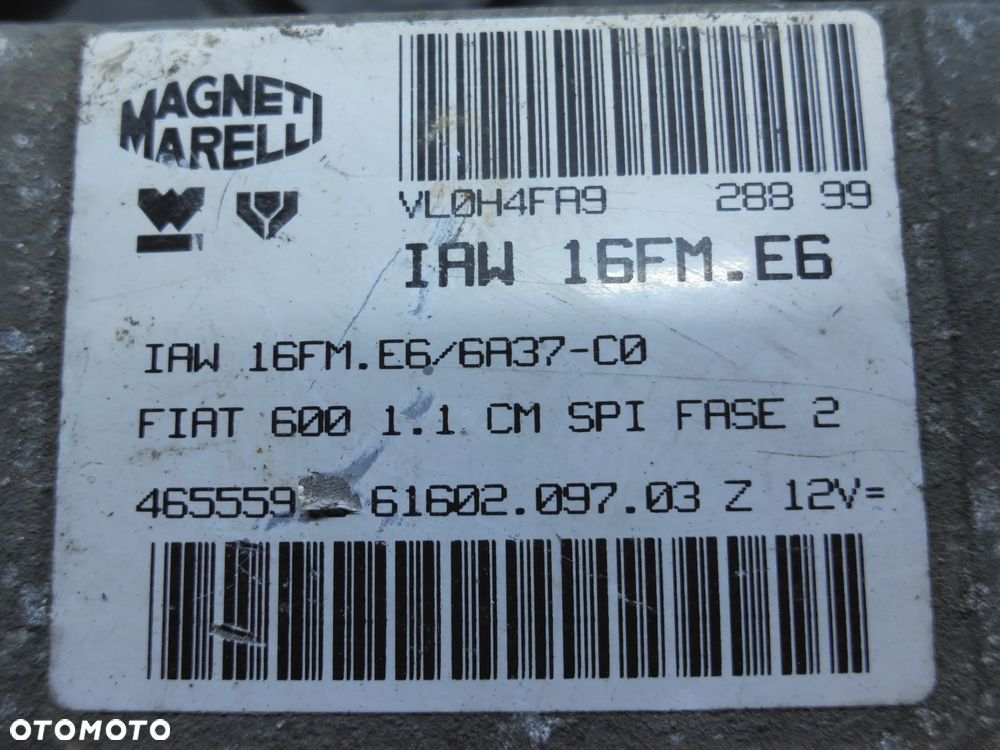 KOMPUTER SILNIKA FIAT SEICENTO 1.1 IAW16FME6 46555916 POSIADAM 4 SZT - 2