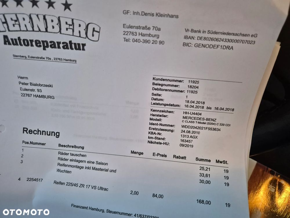 Mercedes-Benz Klasa C 220 CDI DPF BlueEFFICIENCY Avantgarde Edition - 32